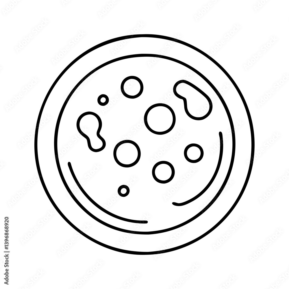 Obraz premium petridish icon, petridish line art - simple line art of petridish, perfect for petridish logos and icons