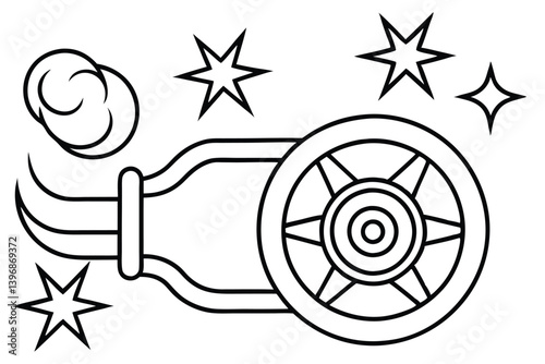 turboboost flow line art abstract modern speed power style drawing