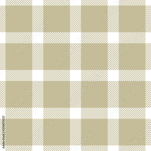 Warm white and Traditional putty Seamless Tartan Textile Design