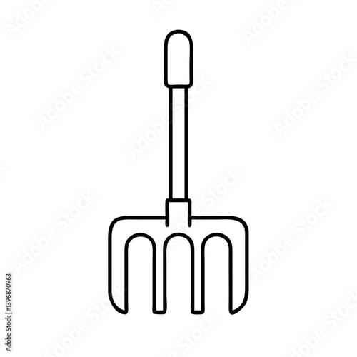 pitchfork icon, pitchfork line art - simple line art of pitchfork, perfect for pitchfork logos and icons