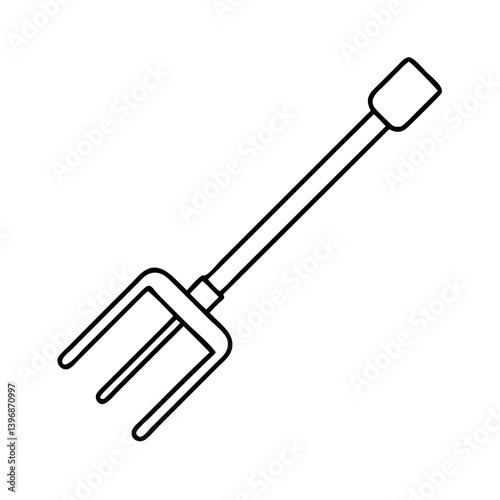 pitchfork icon, pitchfork line art - simple line art of pitchfork, perfect for pitchfork logos and icons