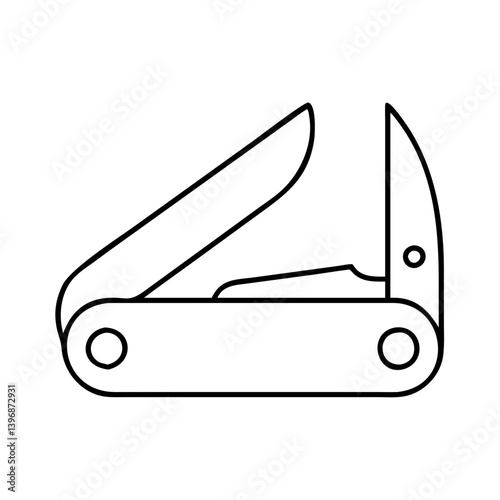 pocketknife icon, pocketknife line art - simple line art of pocketknife, perfect for pocketknife logos and icons