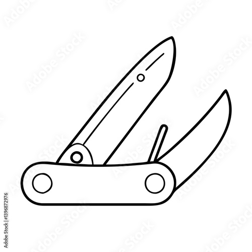 pocketknife icon, pocketknife line art - simple line art of pocketknife, perfect for pocketknife logos and icons