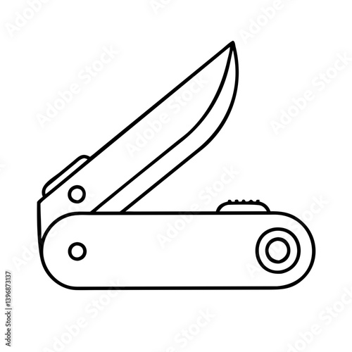 pocketknife icon, pocketknife line art - simple line art of pocketknife, perfect for pocketknife logos and icons