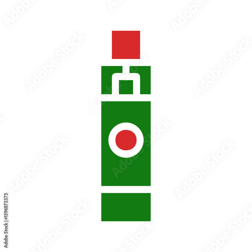 Stylized electronic cigarette illustration emphasizing vivid colors and simplified form