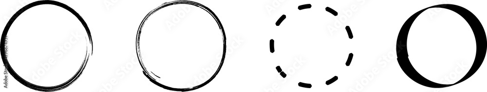 Circle line shapes or border hand drawn illustration Circle line shapes or border hand drawn illustration