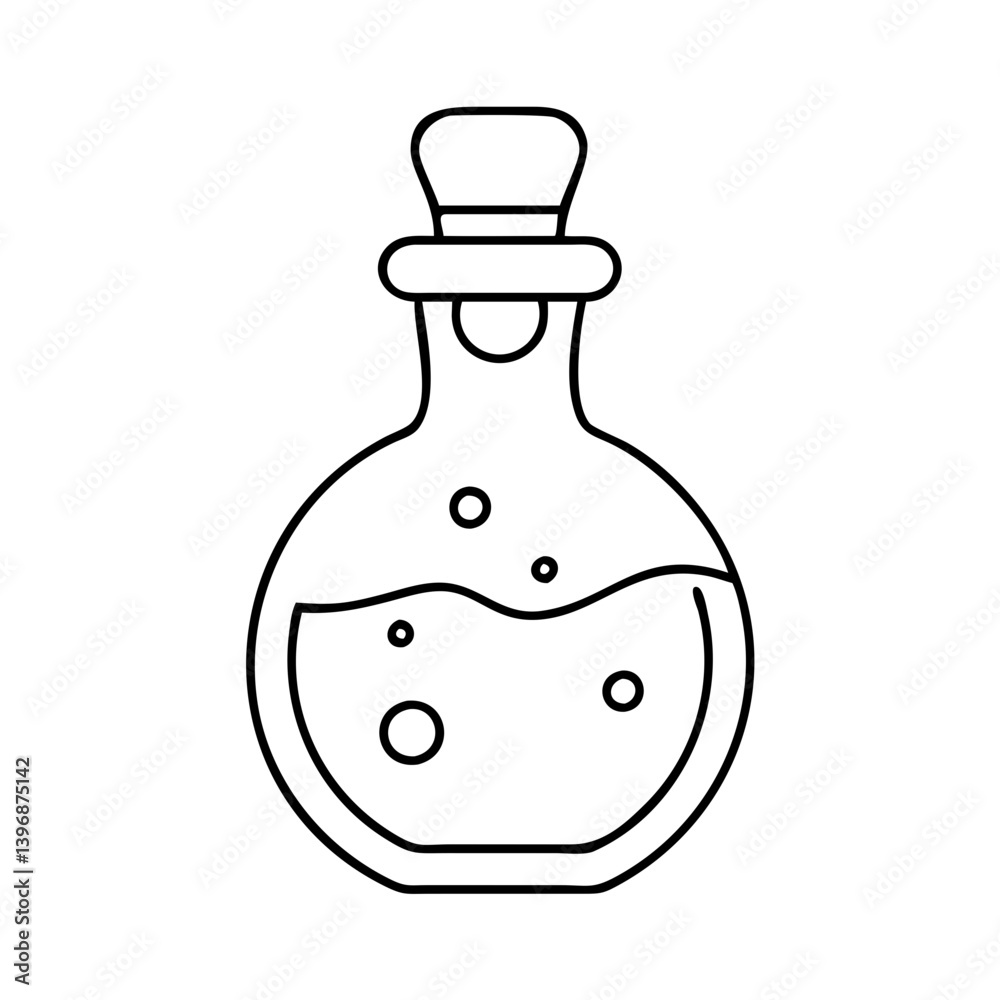 potionbottle icon, potionbottle line art - simple line art of potionbottle, perfect for potionbottle logos and icons potionbottle icon, potionbottle line art - simple line art of potionbottle, perfect for potionbottle logos and icons