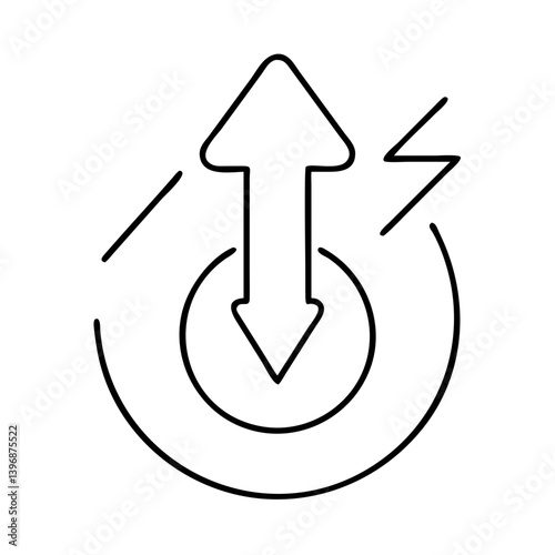 powerup icon, powerup line art - simple line art of powerup, perfect for powerup logos and icons
