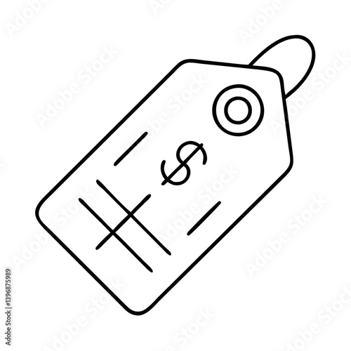 pricetag icon, pricetag line art - simple line art of pricetag, perfect for pricetag logos and icons