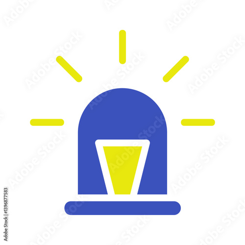 Stylized emergency flasher icon depicting alert, warning, and safety measures