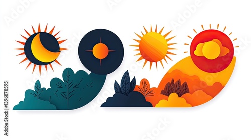 Day and Night Cycle Illustration