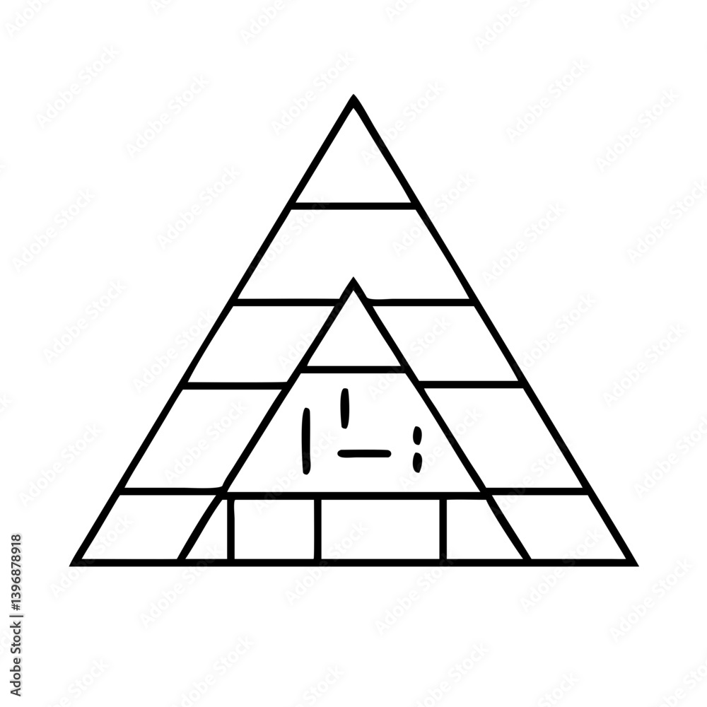 pyramid icon, pyramid line art - simple line art of pyramid, perfect for pyramid logos and icons pyramid icon, pyramid line art - simple line art of pyramid, perfect for pyramid logos and icons
