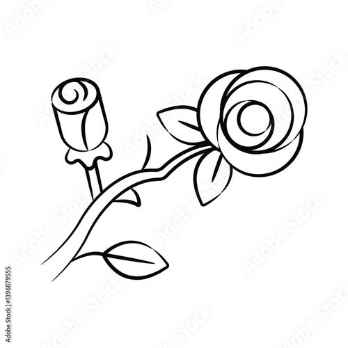 Get a glimpse of this amazing doodle icon of valentine flower