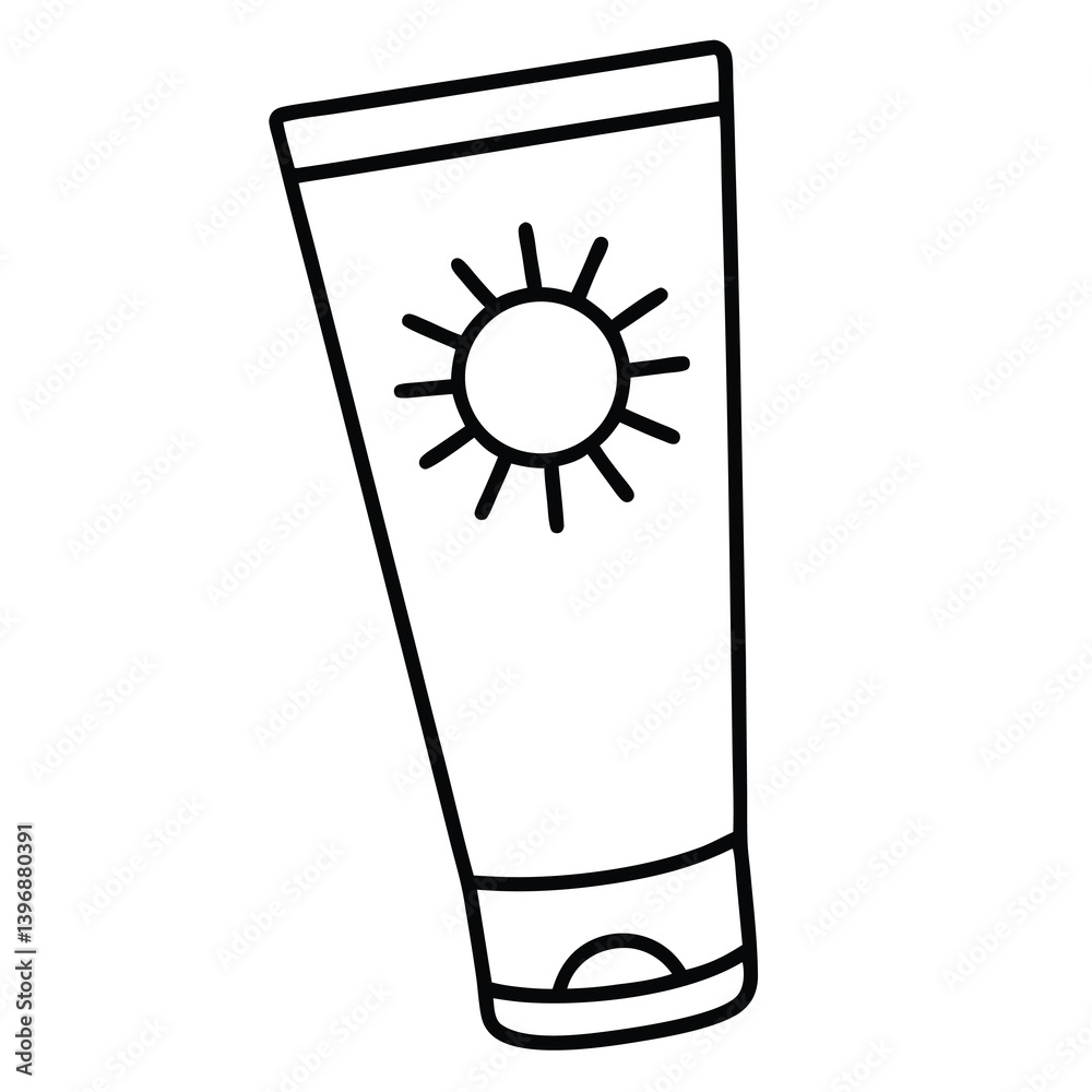 sunscreem tube vector isolated on a white background