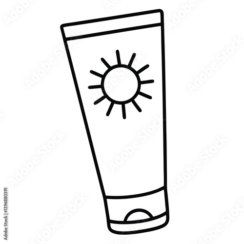 Obraz na płótnie sunscreem tube vector isolated on a white background w salonie
