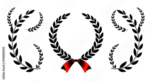 laurel wreath illustration icon