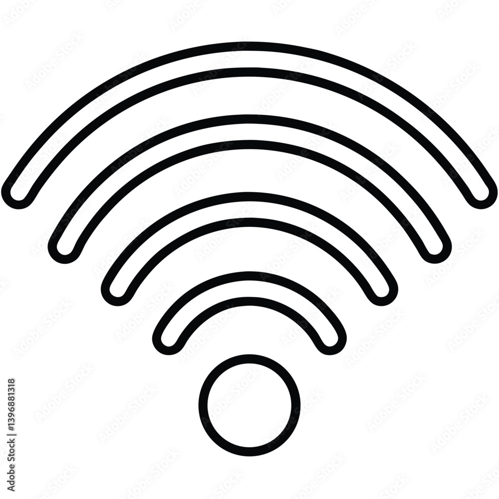 wireless network icon isolated on a white background wireless network icon isolated on a white background