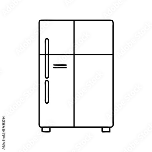 refrigerator icon, refrigerator line art - simple line art of refrigerator, perfect for refrigerator logos and icons