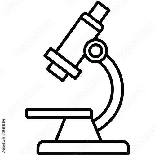 Microscope vector icon isolated on a white background