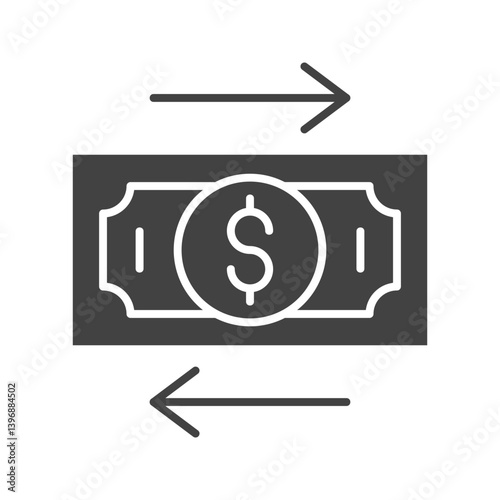 Move Currency icon vector image. Suitable for mobile apps, web apps and print media.