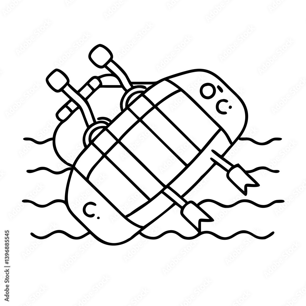 riverraft icon, riverraft line art - simple line art of riverraft, perfect for riverraft logos and icons riverraft icon, riverraft line art - simple line art of riverraft, perfect for riverraft logos and icons