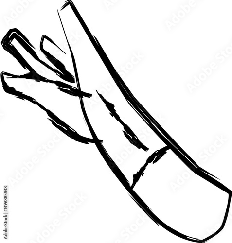leek icon in doodle style