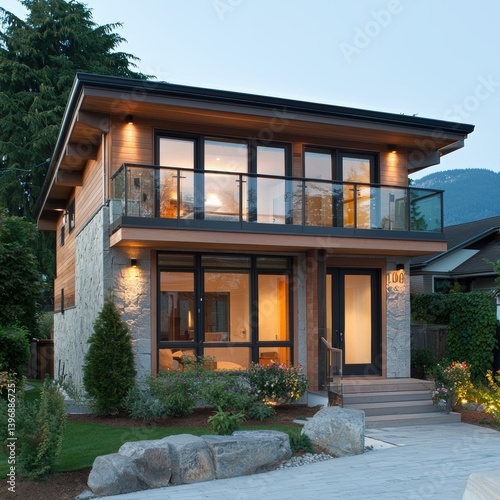 A modular prefab home showcasing sustainable materials and smart technology