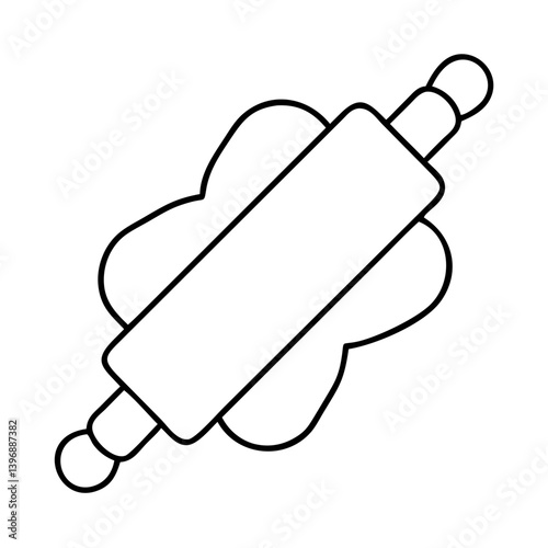 rollingpin icon, rollingpin line art - simple line art of rollingpin, perfect for rollingpin logos and icons