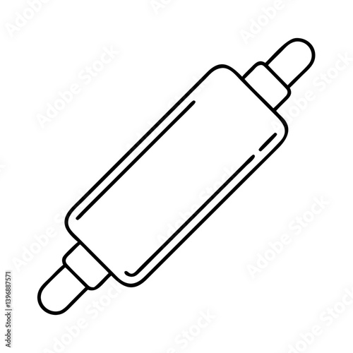 rollingpin icon, rollingpin line art - simple line art of rollingpin, perfect for rollingpin logos and icons