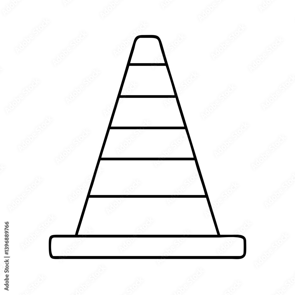 safetycone icon, safetycone line art - simple line art of safetycone, perfect for safetycone logos and icons safetycone icon, safetycone line art - simple line art of safetycone, perfect for safetycone logos and icons