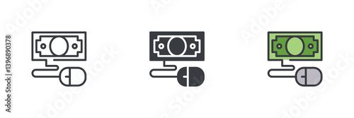 Pay per click different style icon set
