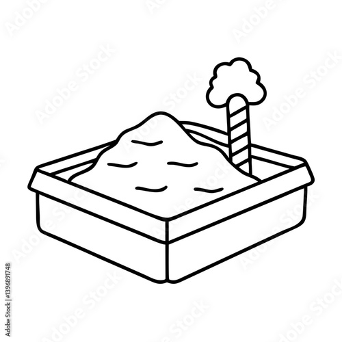 sandbox icon, sandbox line art - simple line art of sandbox, perfect for sandbox logos and icons