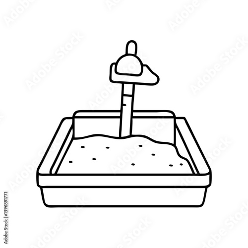 sandbox icon, sandbox line art - simple line art of sandbox, perfect for sandbox logos and icons