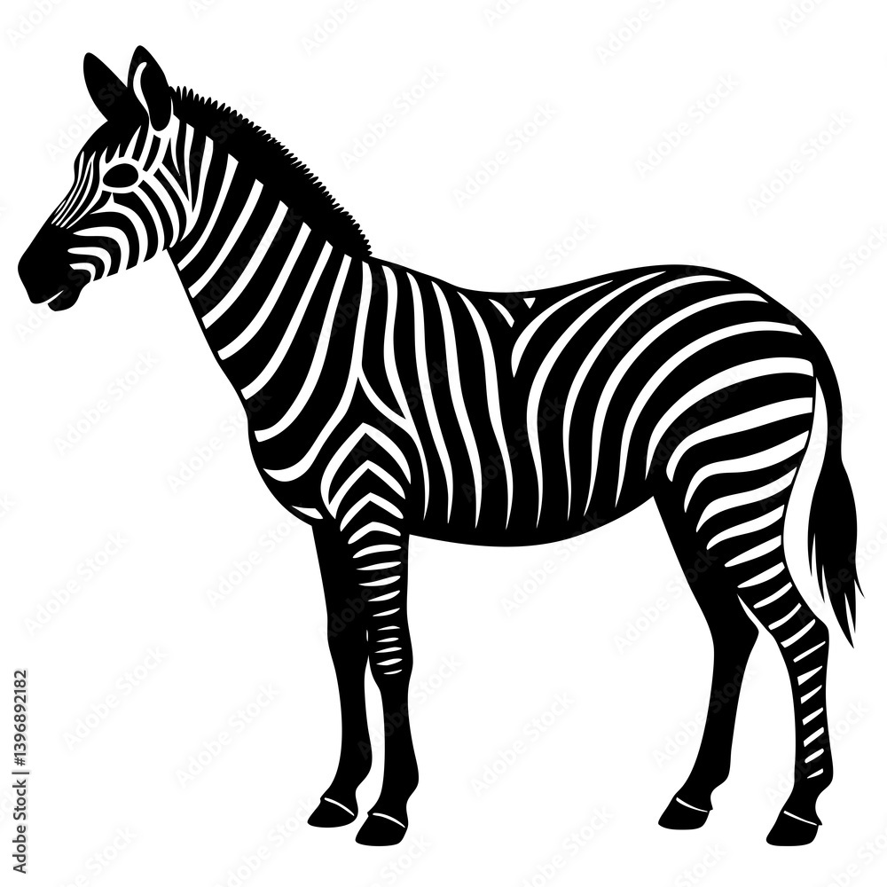 Obraz premium zebra isolated on white background