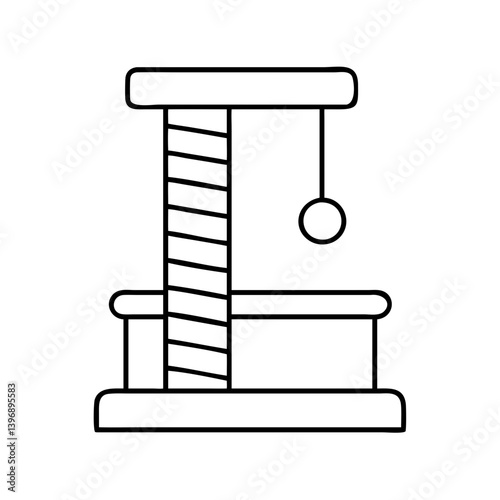 scratchingpost icon, scratchingpost line art - simple line art of scratchingpost, perfect for scratchingpost logos and icons