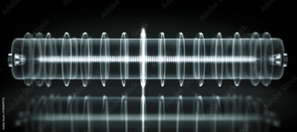 Magnet gravity energy visual experiment. Magnetic field physics science. Generative ai technology.