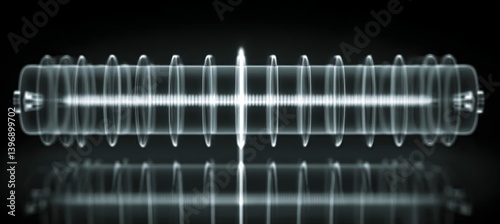 Obraz na płótnie Magnet gravity energy visual experiment. Magnetic field physics science. Generative ai technology. w salonie