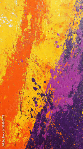 Abstract Brushstrokes: A vibrant abstract composition showcasing dynamic brushstrokes and splatters of color, evoking a sense of creative energy.