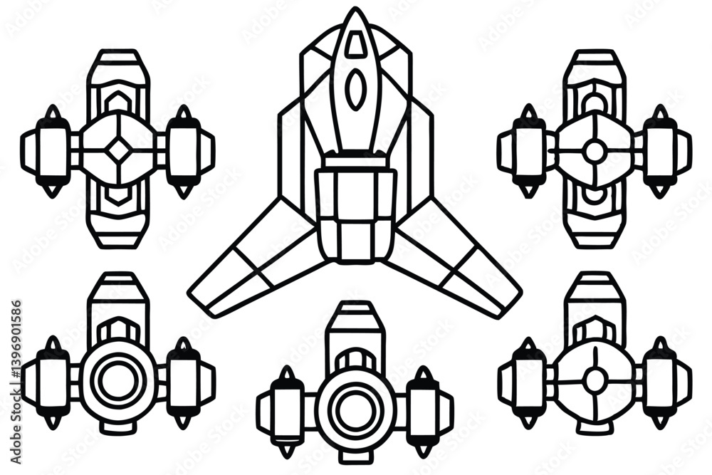 Naklejka premium velocitylifter prim line art dynamic illustration of mechanical movement