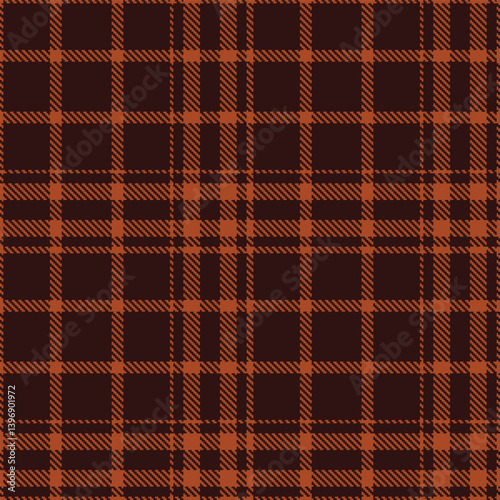 Elegant Dusty burnt umber & Metallic dark maroon Seamless Tartan Textile Design