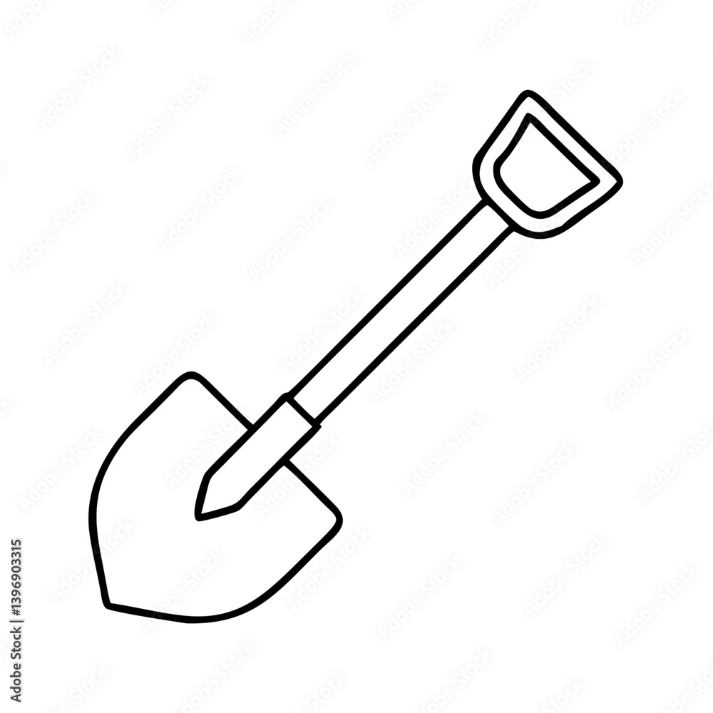 shovel icon, shovel line art - simple line art of shovel, perfect for shovel logos and icons shovel icon, shovel line art - simple line art of shovel, perfect for shovel logos and icons