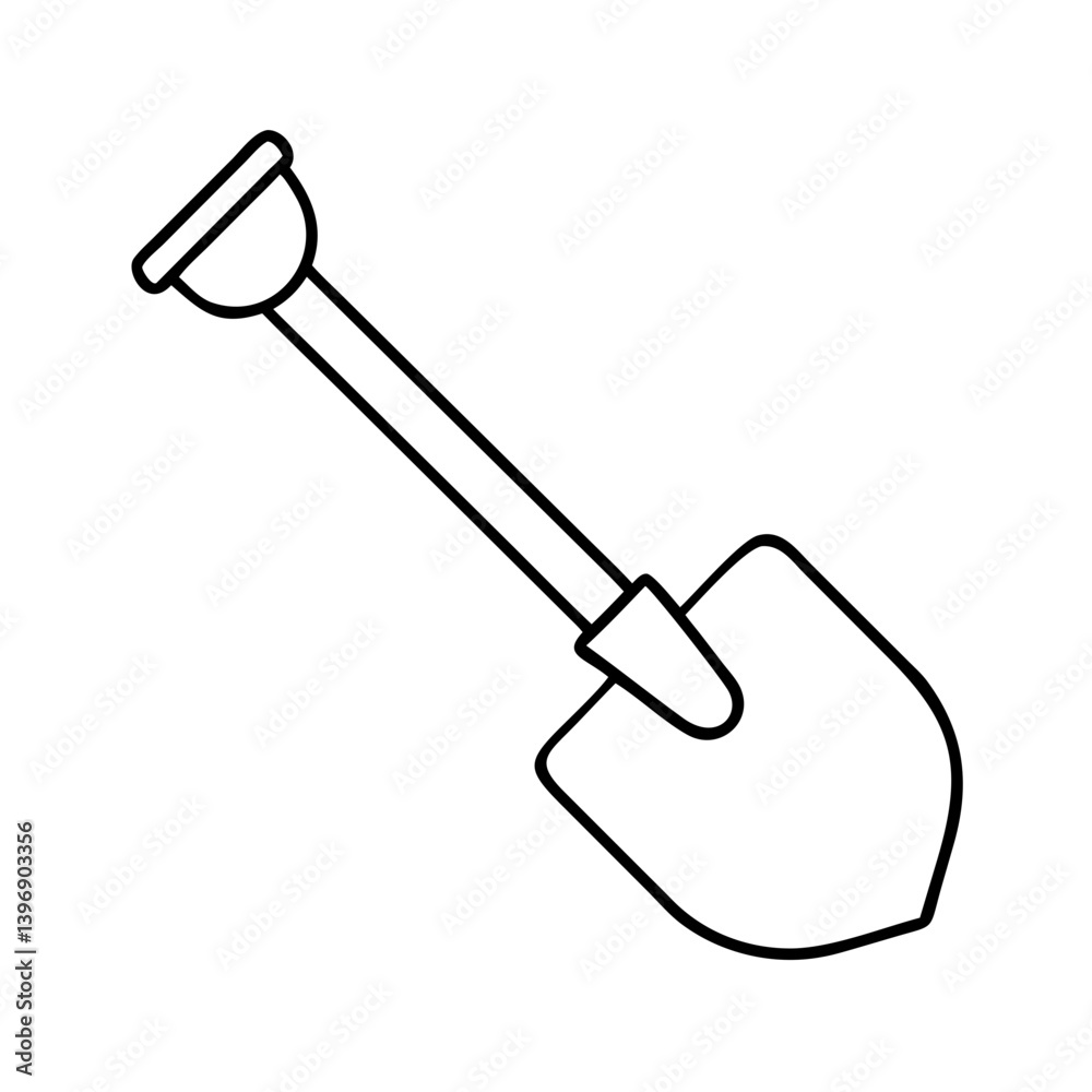 shovel icon, shovel line art - simple line art of shovel, perfect for shovel logos and icons shovel icon, shovel line art - simple line art of shovel, perfect for shovel logos and icons
