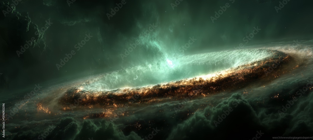 A bib bang space explosion. Time dilation. Science galaxy astronomy. Generative AI technology.