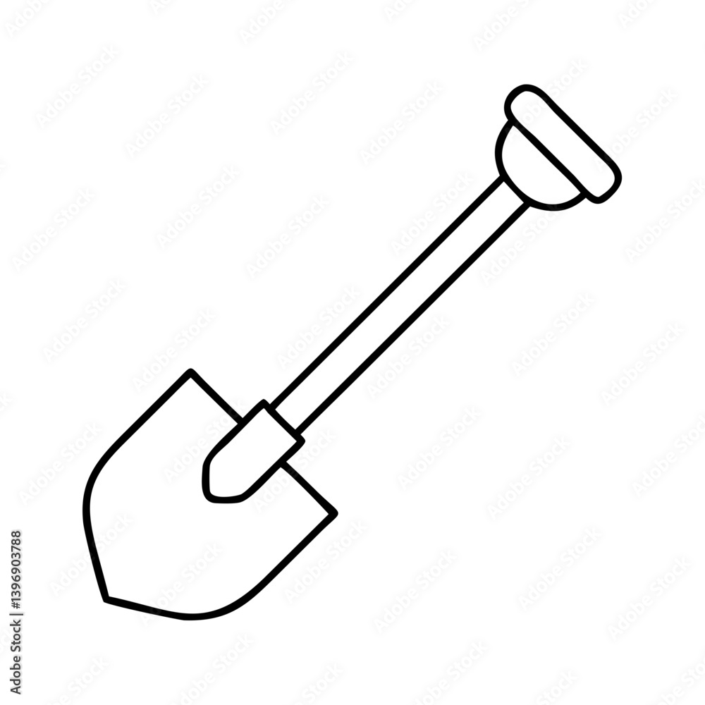 shovel icon, shovel line art - simple line art of shovel, perfect for shovel logos and icons shovel icon, shovel line art - simple line art of shovel, perfect for shovel logos and icons