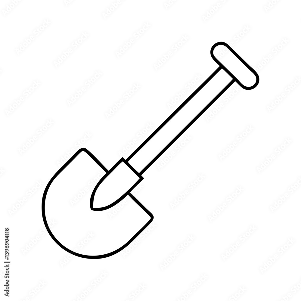 shovel icon, shovel line art - simple line art of shovel, perfect for shovel logos and icons shovel icon, shovel line art - simple line art of shovel, perfect for shovel logos and icons