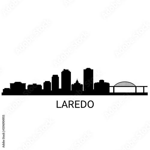 Laredo Texas Skyline Silhouette.