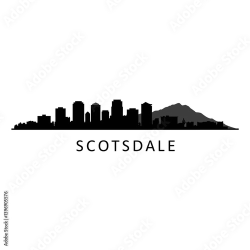 Scottsdale Skyline Silhouette Vector.