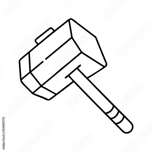 sledgehammer icon, sledgehammer line art - simple line art of sledgehammer, perfect for sledgehammer logos and icons