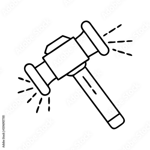sledgehammer icon, sledgehammer line art - simple line art of sledgehammer, perfect for sledgehammer logos and icons