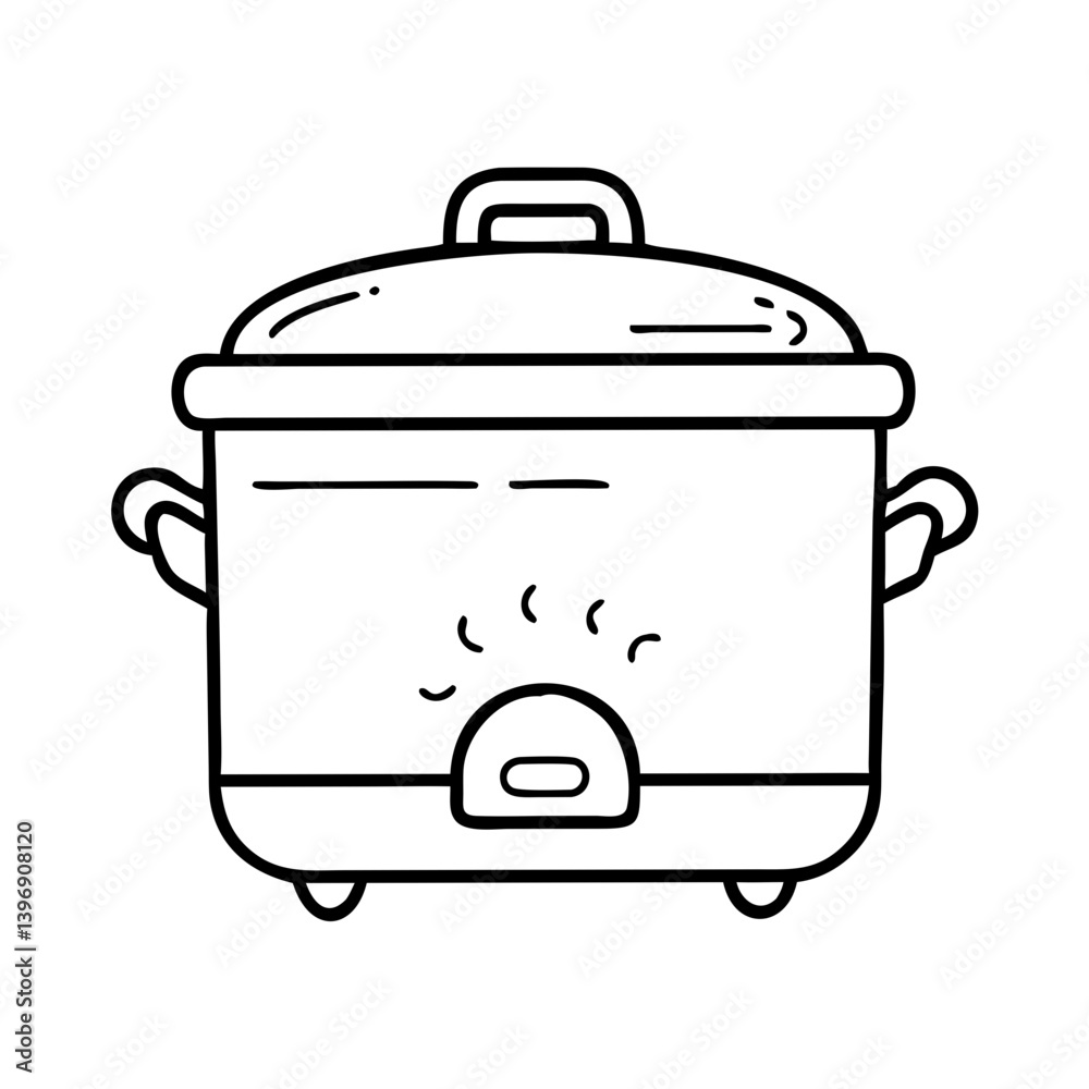 slowcooker icon, slowcooker line art - simple line art of slowcooker, perfect for slowcooker logos and icons slowcooker icon, slowcooker line art - simple line art of slowcooker, perfect for slowcooker logos and icons